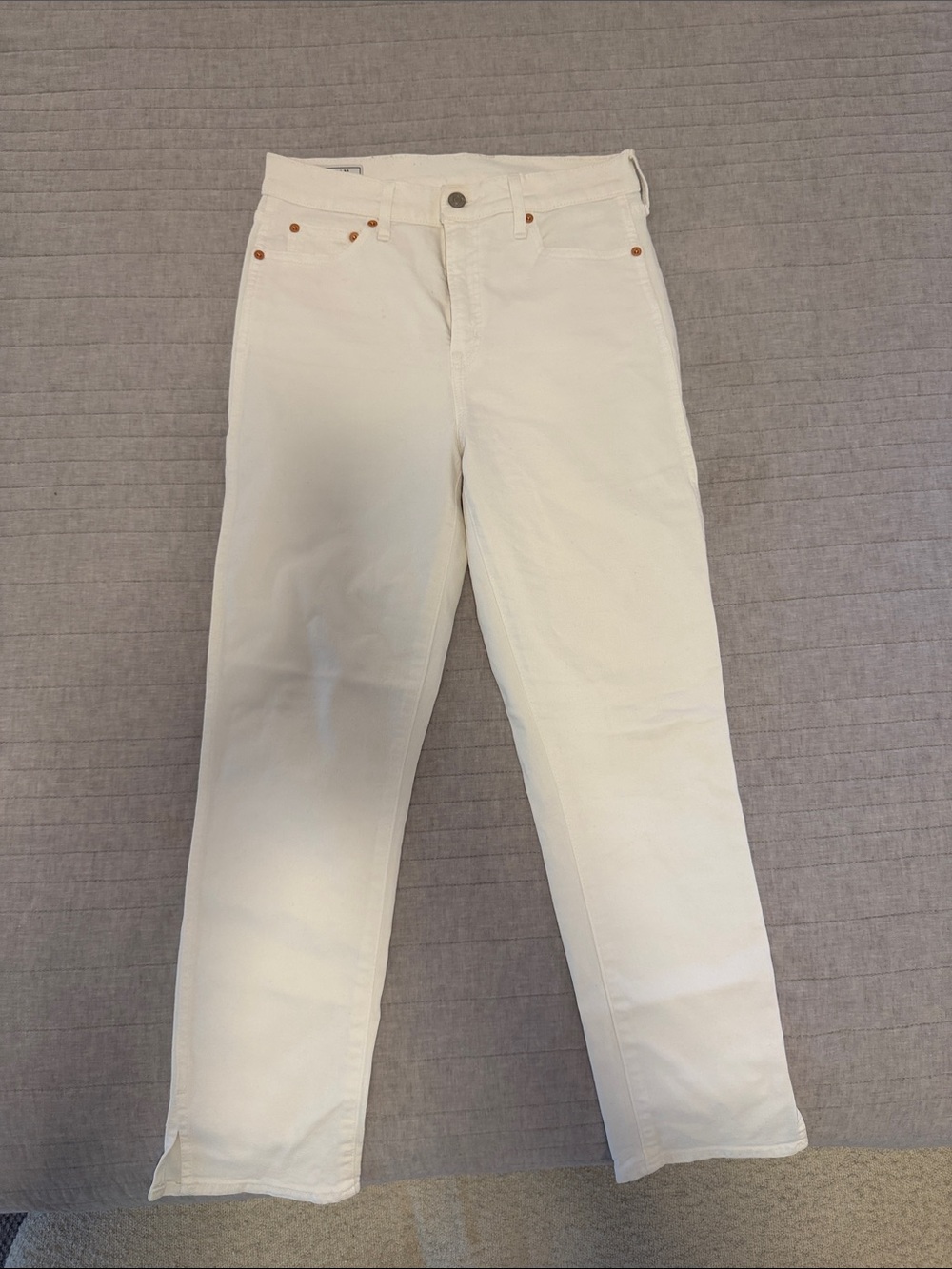 GAP Women's White Straight-Leg Jeans